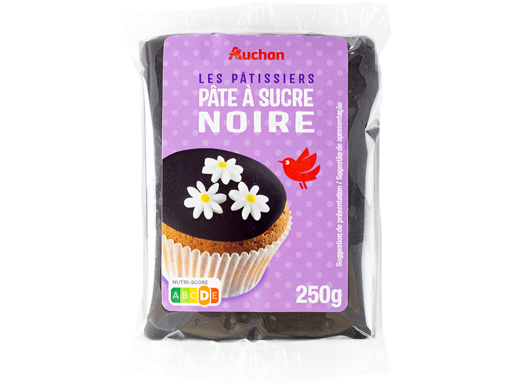 PASTA DE AÇÚCAR AUCHAN PRETA 250G
