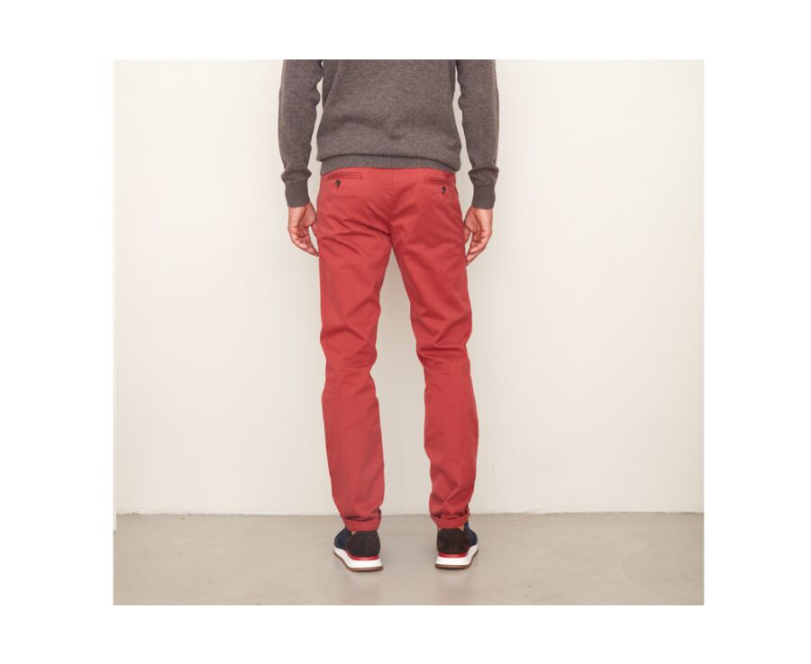 Pantalon chino homme Rouge Sombre - NIGEL II