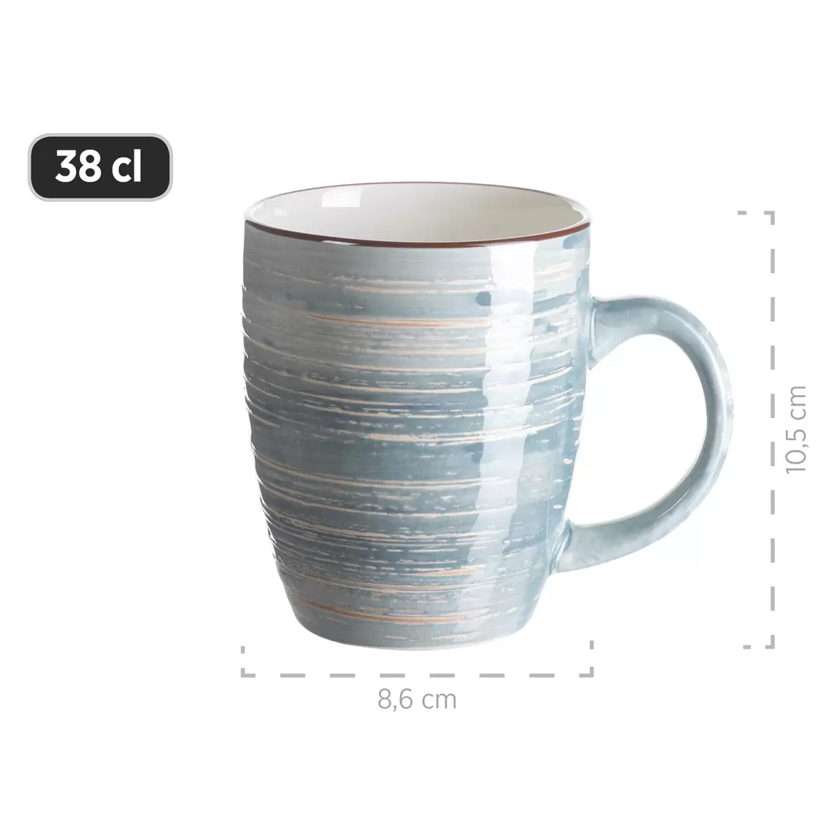 Frühstückset 6-tlg. DUOLE blau,beige