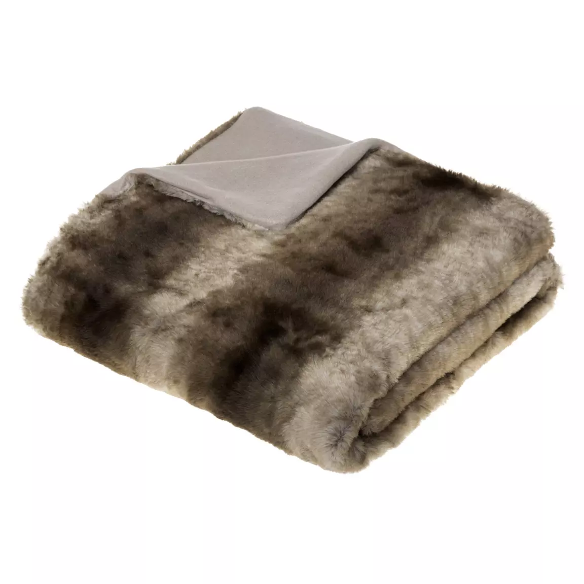 Plaid fausse fourrure (120 x 160 cm) Grizzly Beige