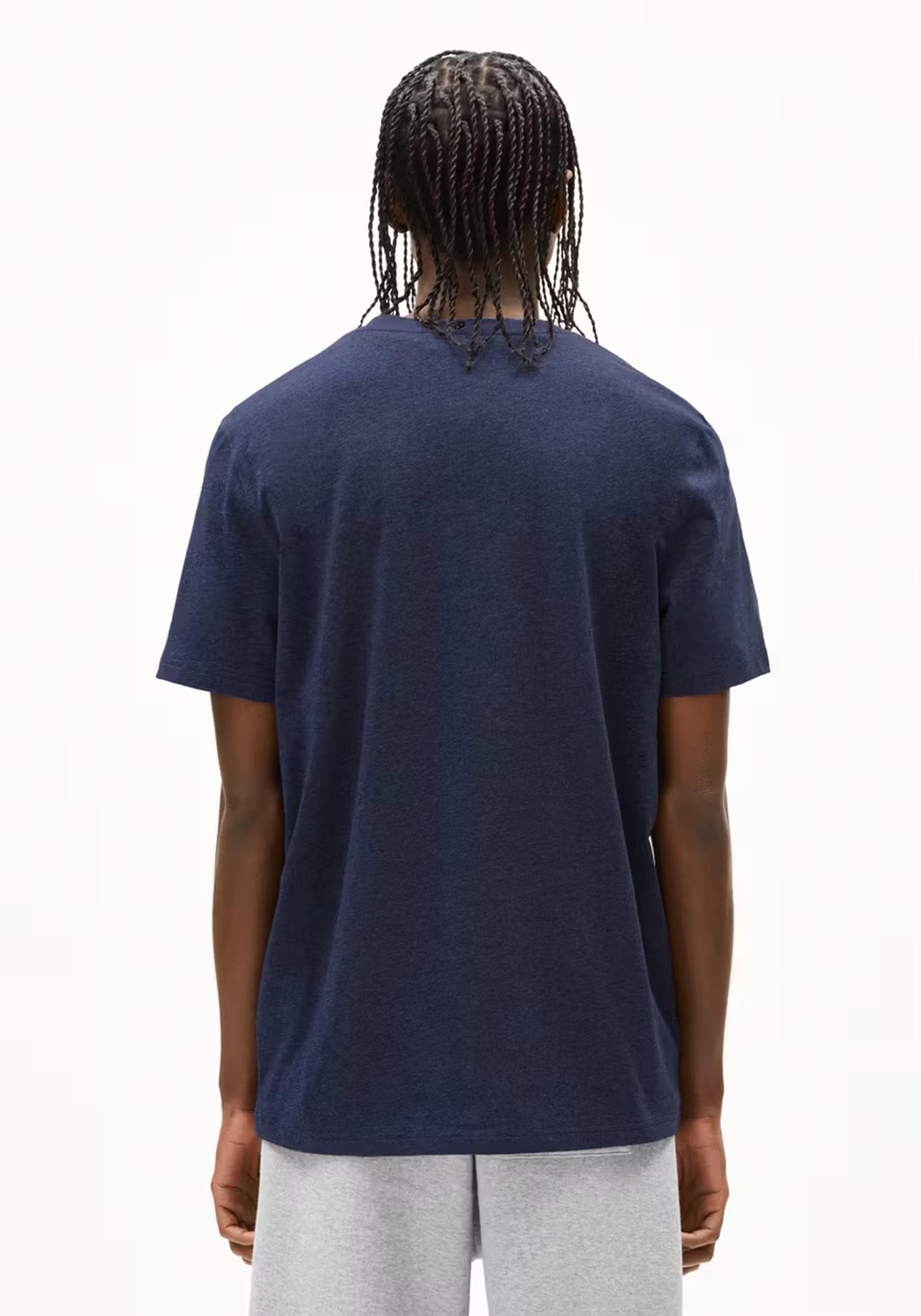 Armedangels T-Shirt Maarkos Iconic Å MLGN Blue Melange