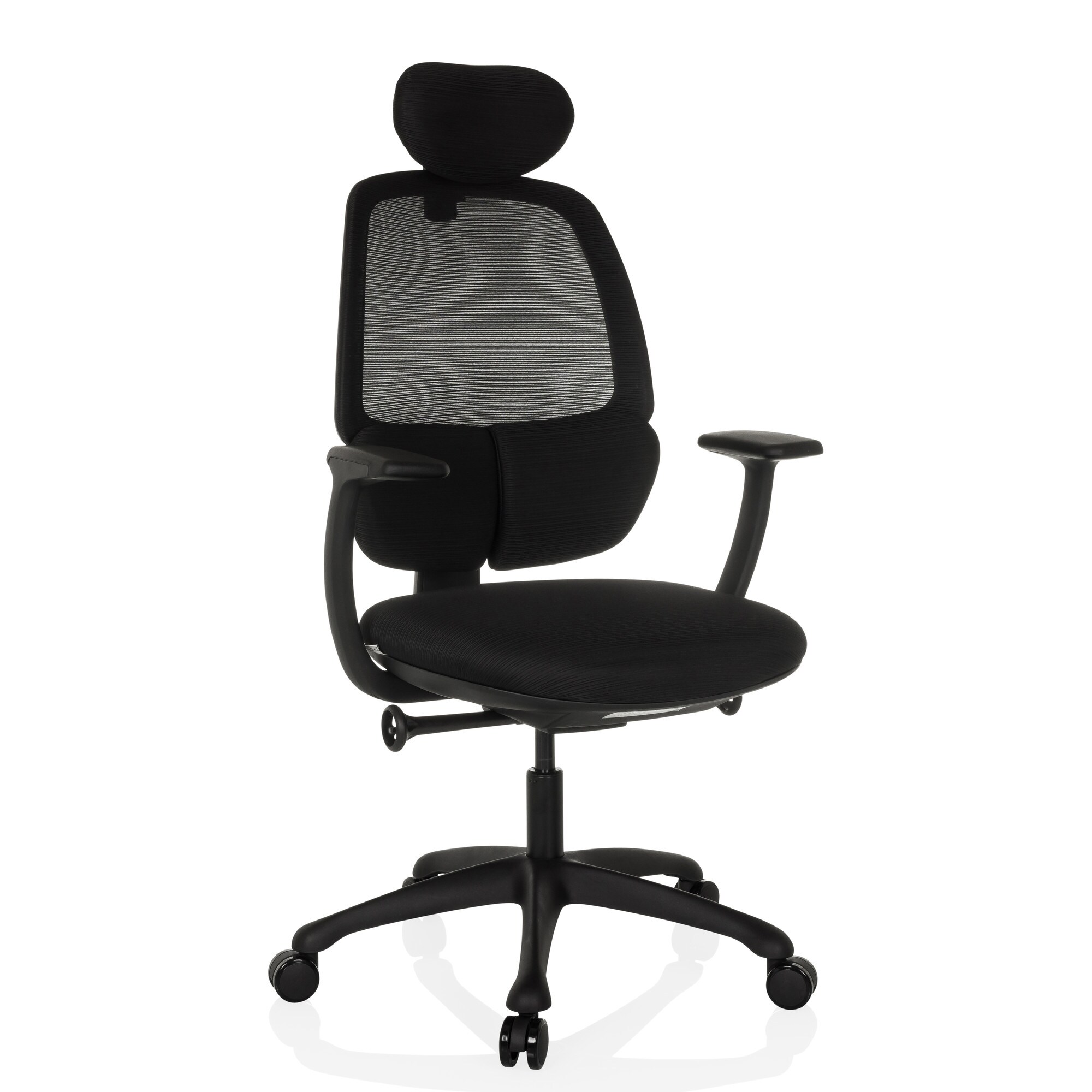 Profi Bürostuhl RI-COVER Stoff/Netzstoff mit Armlehnen (höhenverstellbar) hjh OFFICE