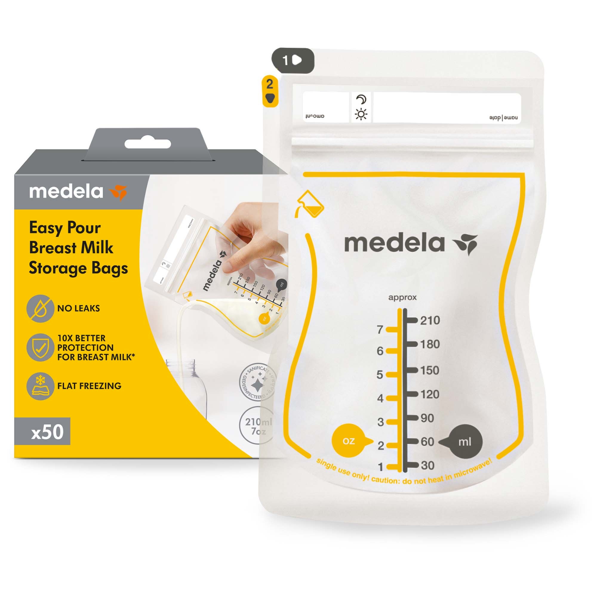 Medela Moedermelkbewaarzakjes 210 ml - 50 stuks