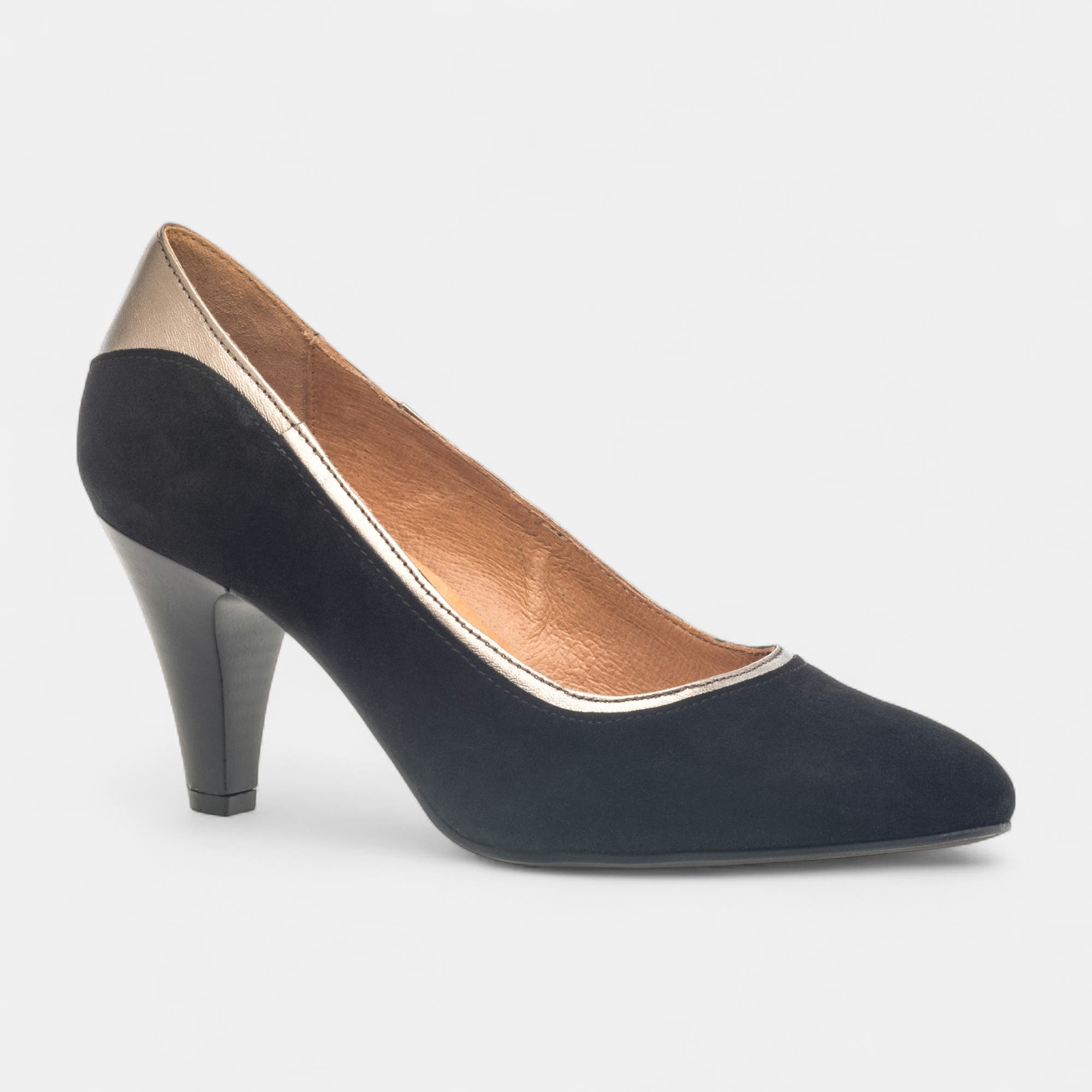 Escarpins à talon Femme en cuir noir