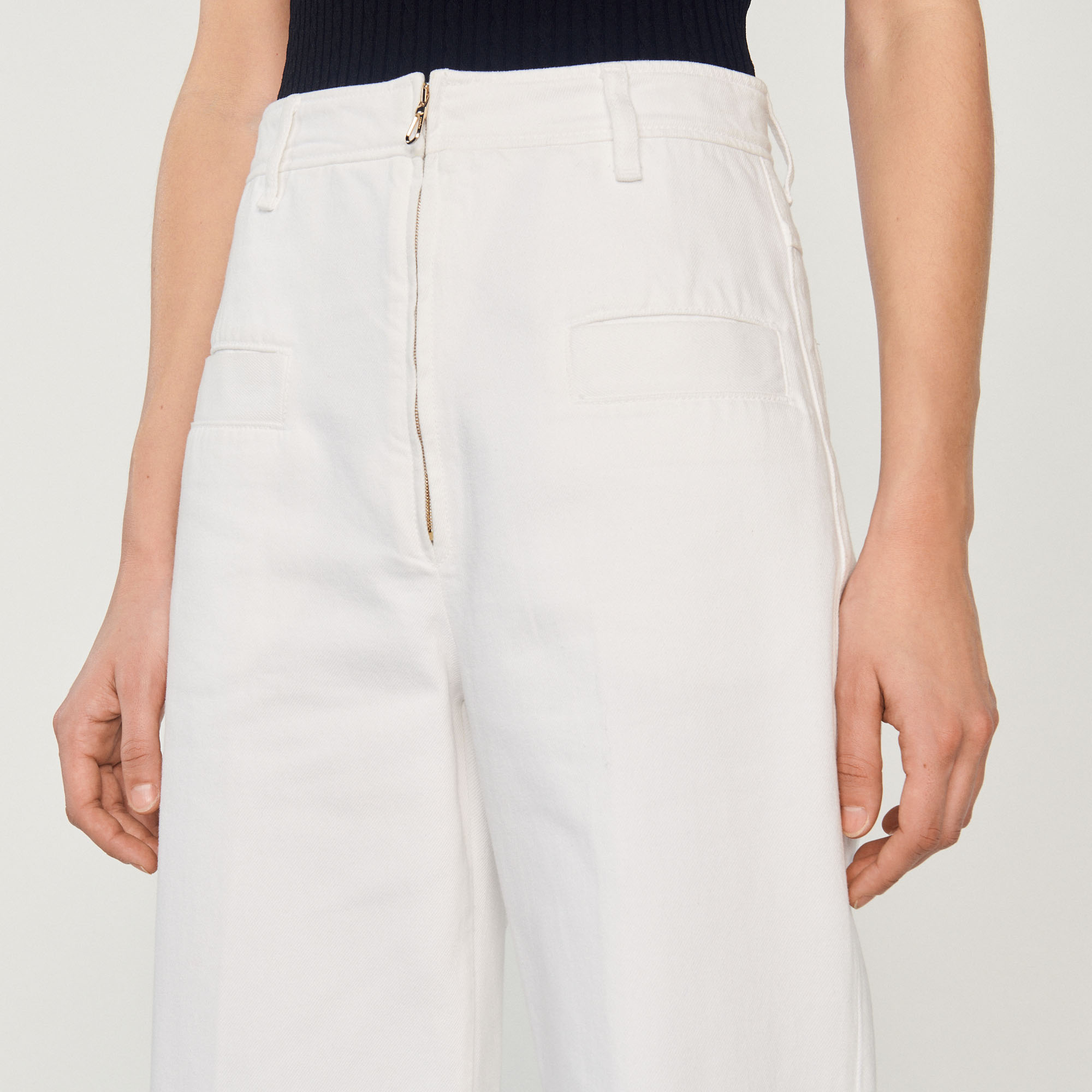 Pantalon large en toile