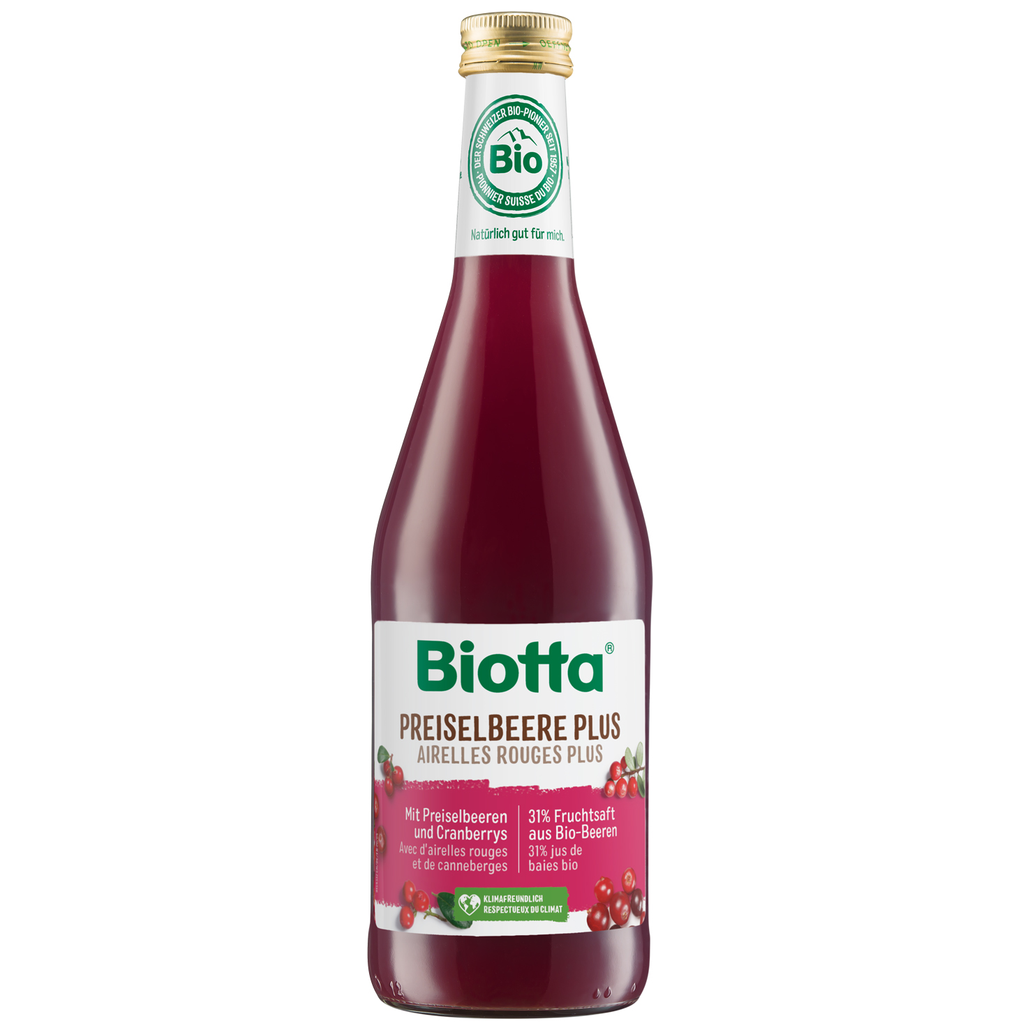 BIOTTA Preiselbeere Plus Fl 5 dl