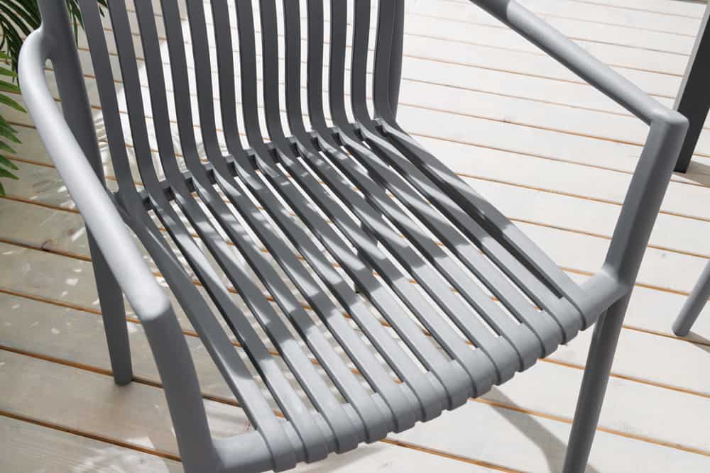 In- und Outdoor Stuhl STUDIO ITALIA anthrazit stapelbar wetterfest Gartenstuhl
