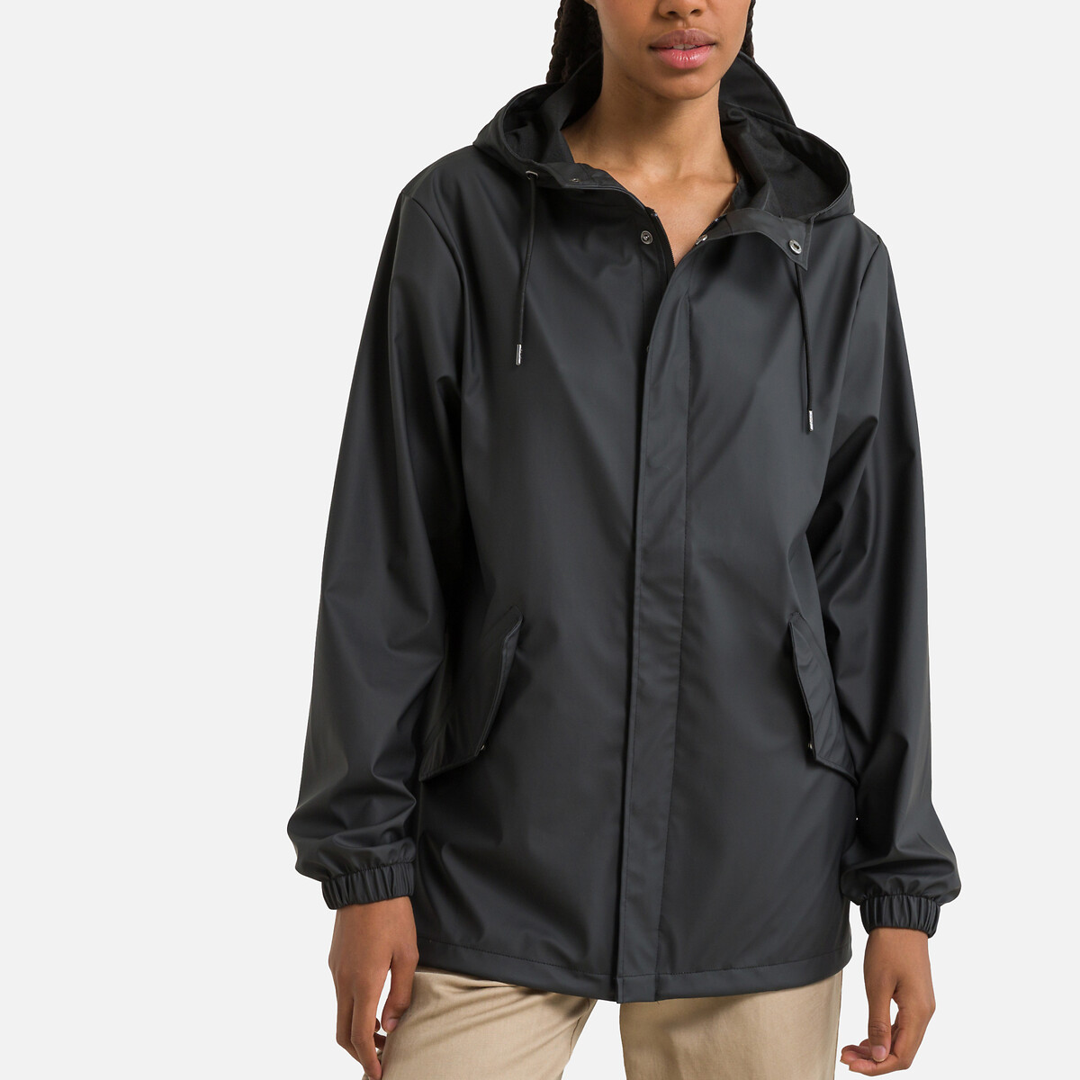 RAINS<br>Corta-vento com capuz, jaqueta unissex com cauda de peixe