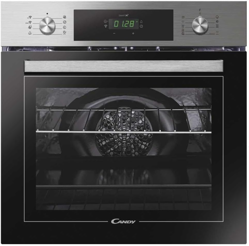 Candy FCT886X Wifi Einbaubackofen, Fassungsvermögen 70 l, multifunktional, belüftet, Farbe Edelstahl