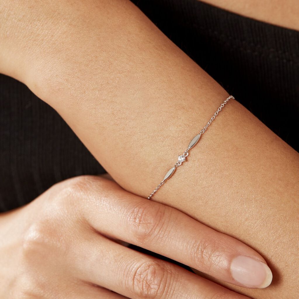 Bracelet Bormana Argent Blanc Oxyde De Zirconium