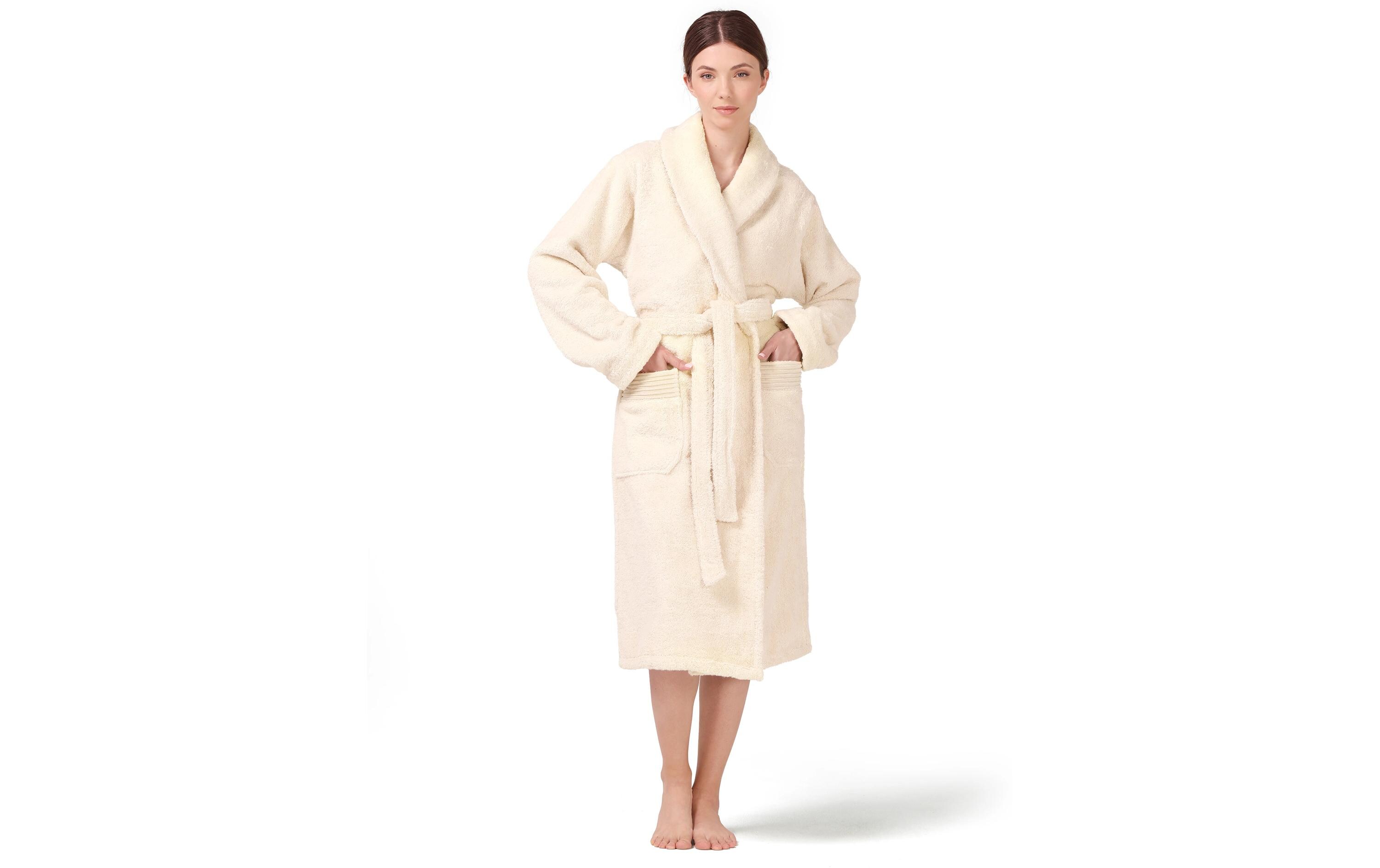 Bademantel Wellness XL, Nature<br>Schalkragenmantel