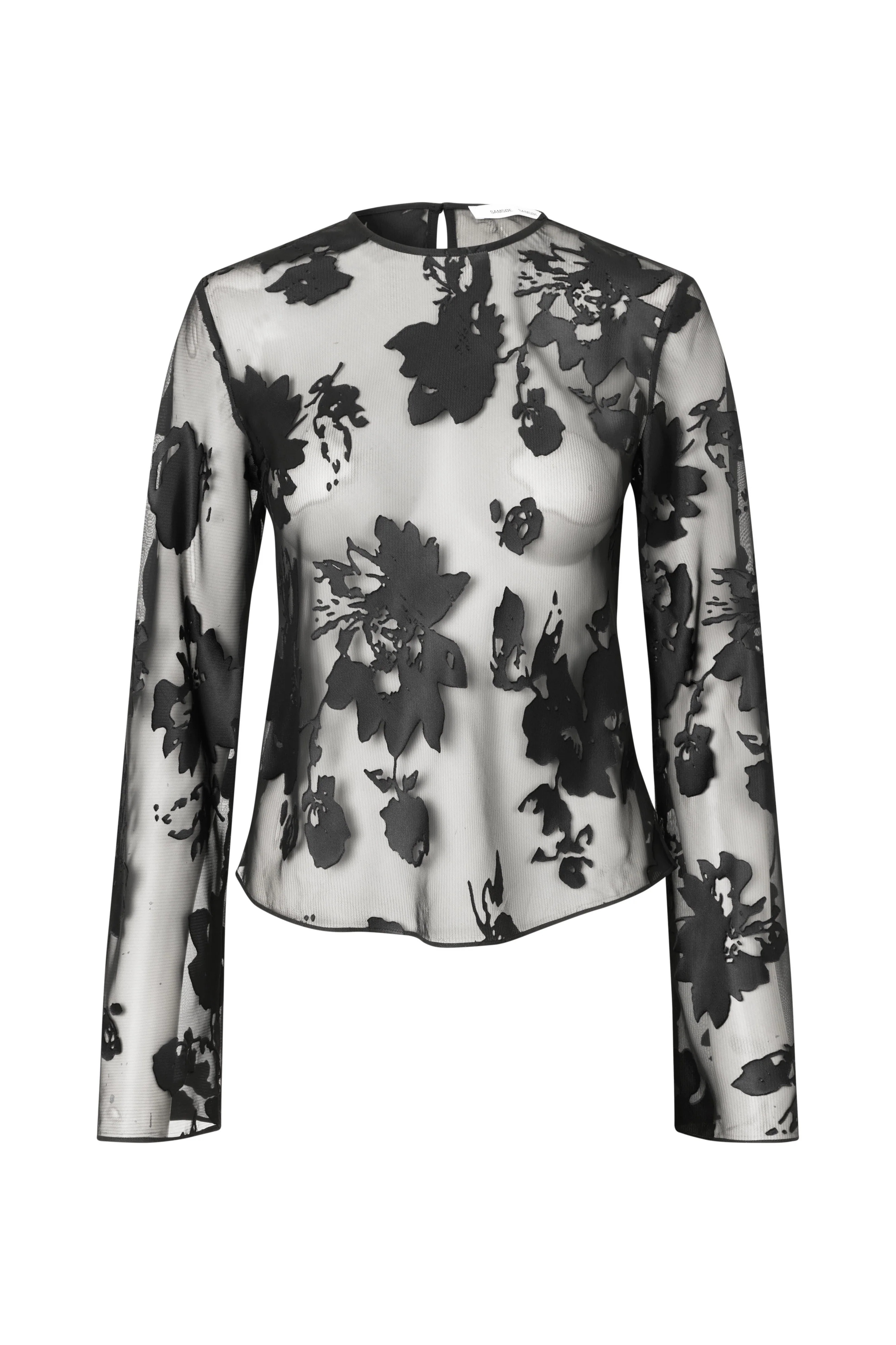 Samsøe Samsøe  Samadda bluse - Black Blooming Burnout