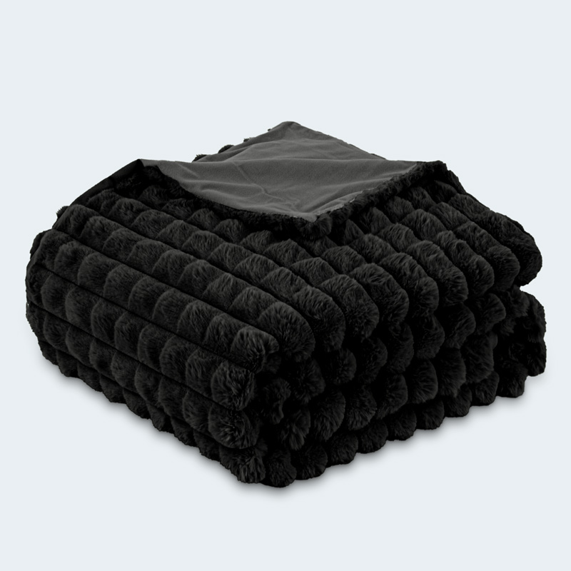 Plaid imitation fourrure 'Squadri'