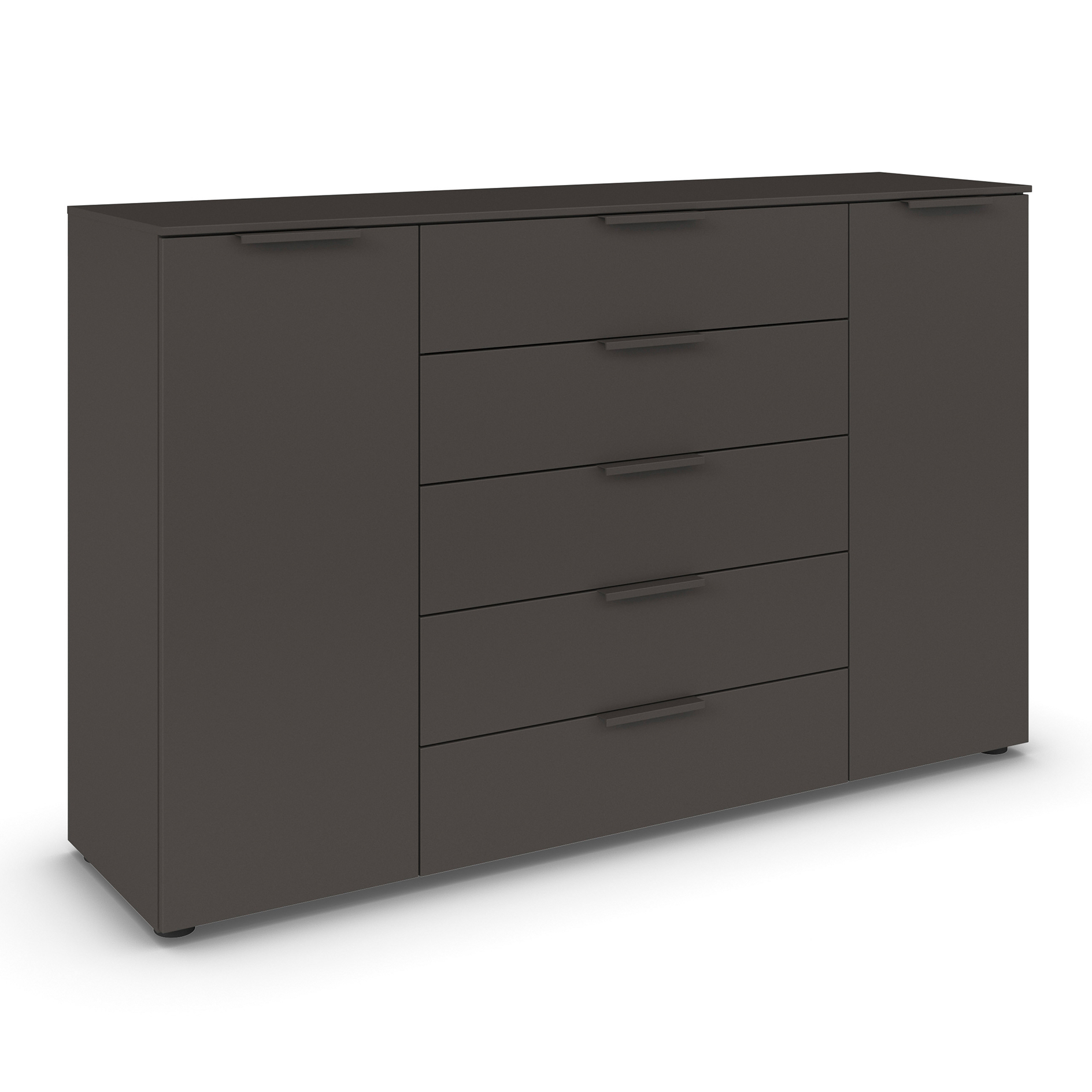 Kommode - graphit - Graphitgriffe - 160 cm