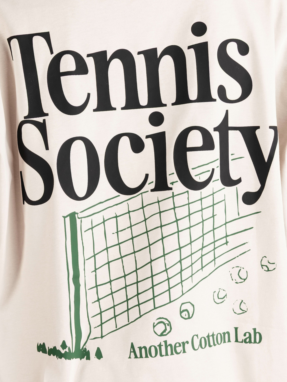 Another Cotton Lab Tennis Society Oversized T-Shirt off white