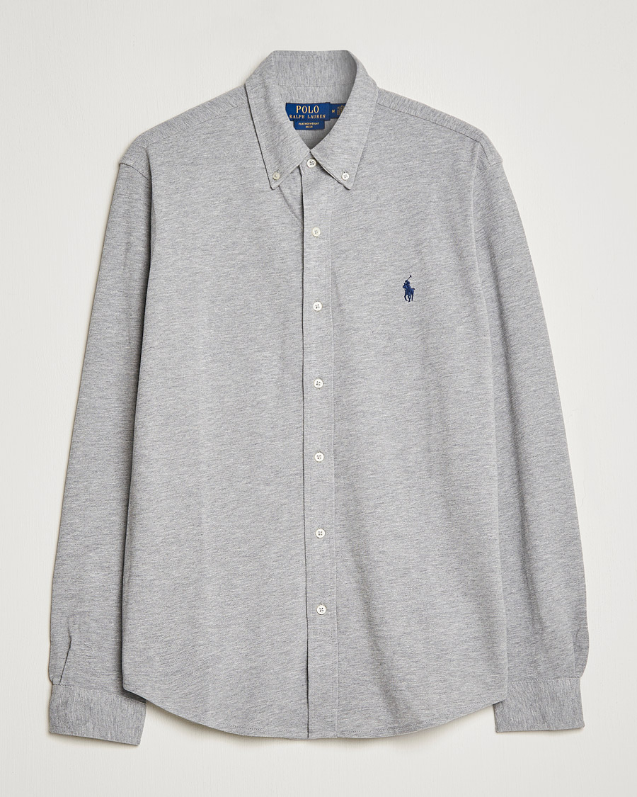 Polo Ralph Lauren Slim Fit Featherweight Mesh Shirt Andover Heather