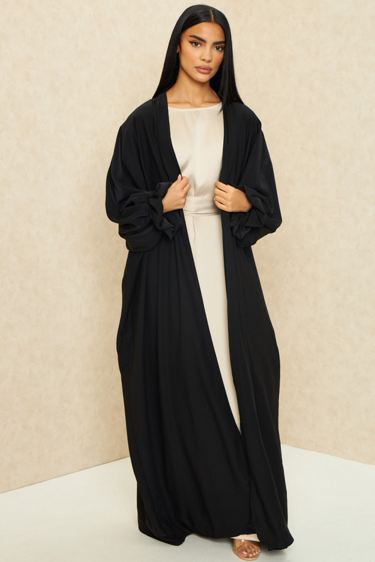 Kimono long ouvert noir