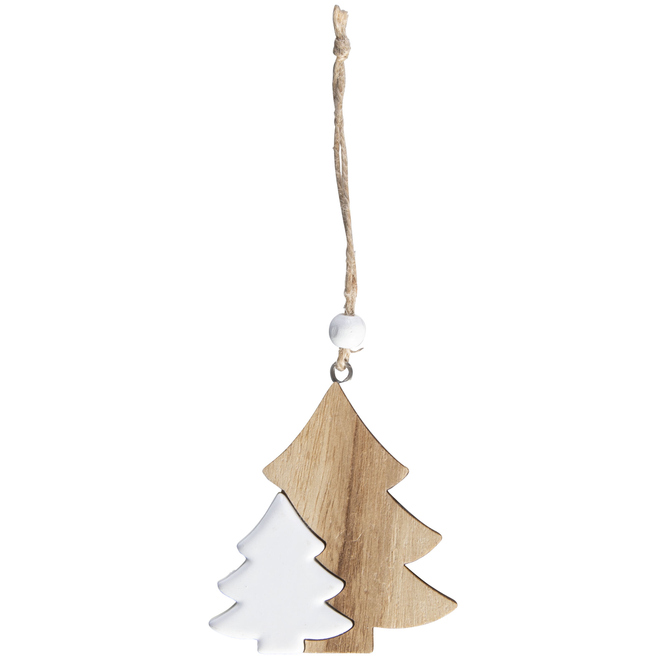 Dekohänger - Tannenbaum - aus Holz - ca. 7 x 1 x 7,5 cm - 2 Stück