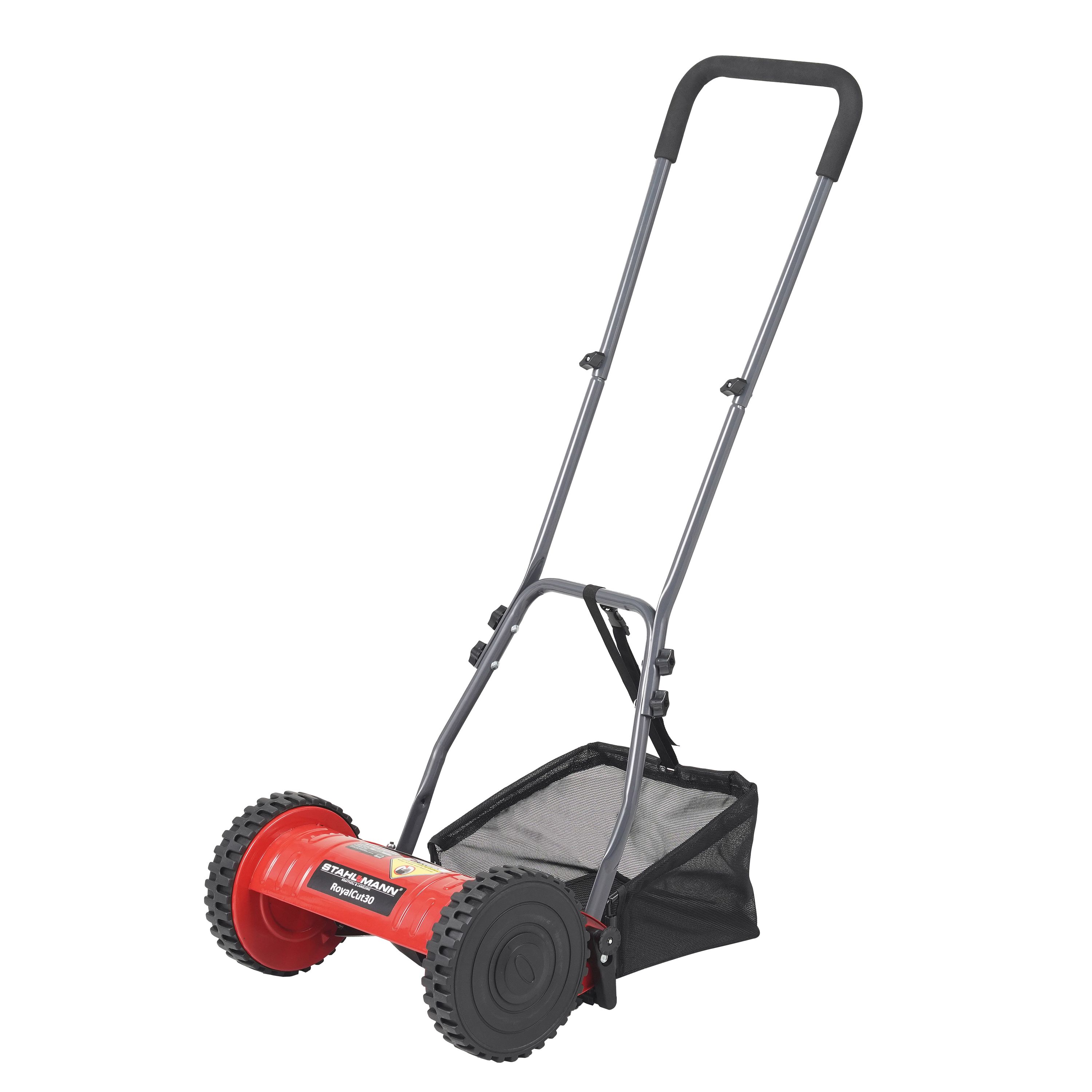 STAHLMANN Spindelmäher RoyalCut – Rasenmäher mit 30 cm Schnittbreite, 27 Liter Fangkorb, 4-stufige Schnitthöheneinstellung – Handrasenmäher manuell - leise und umweltfreundlich
