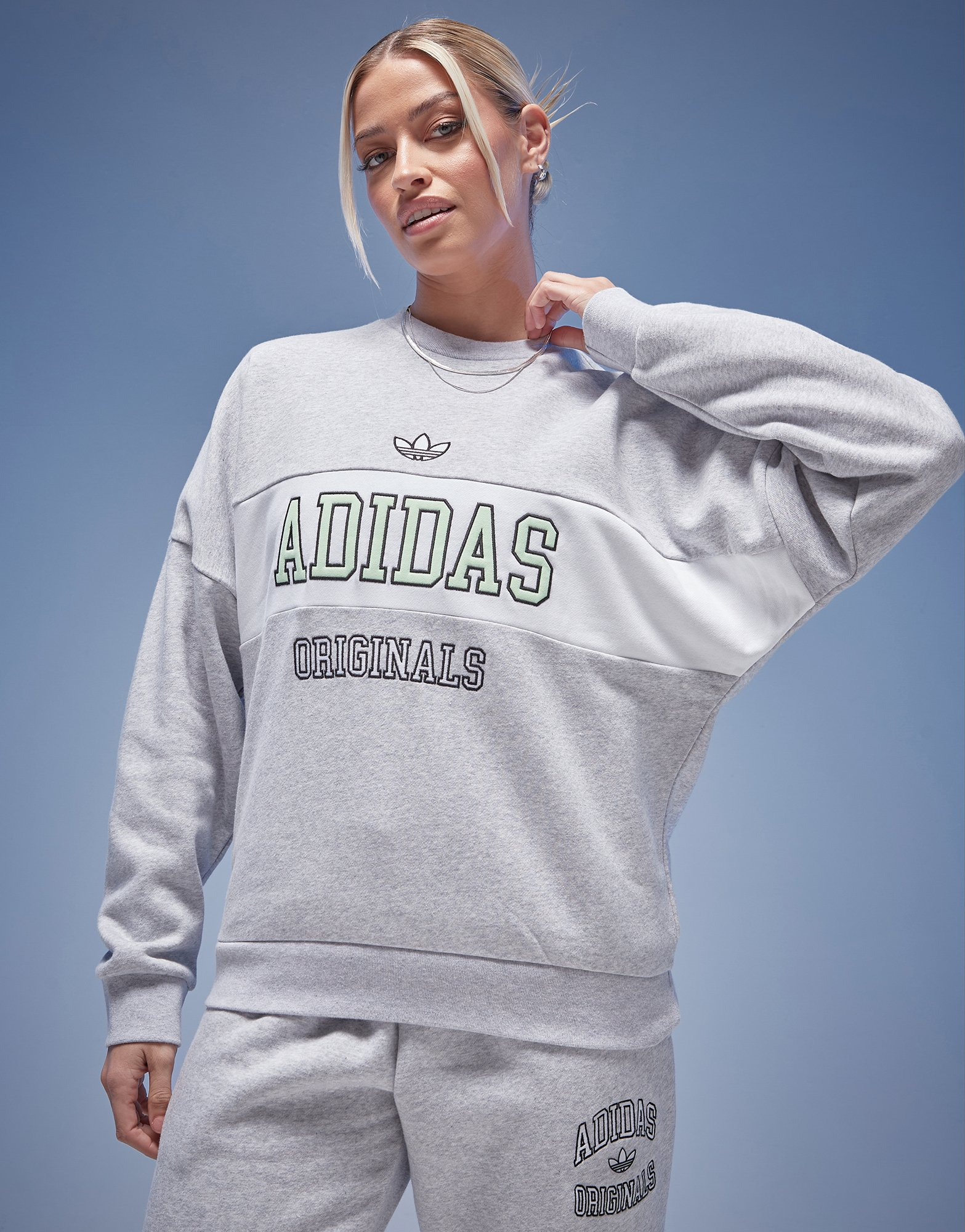 adidas Originals Sweat Varsity Panel Crew Femme