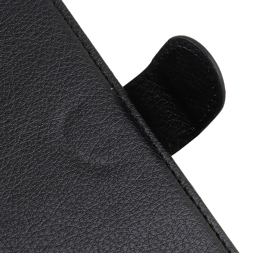 Samsung Galaxy A32 (4G) Leder Tasche Flip Cover Litchi Look - Schwarz