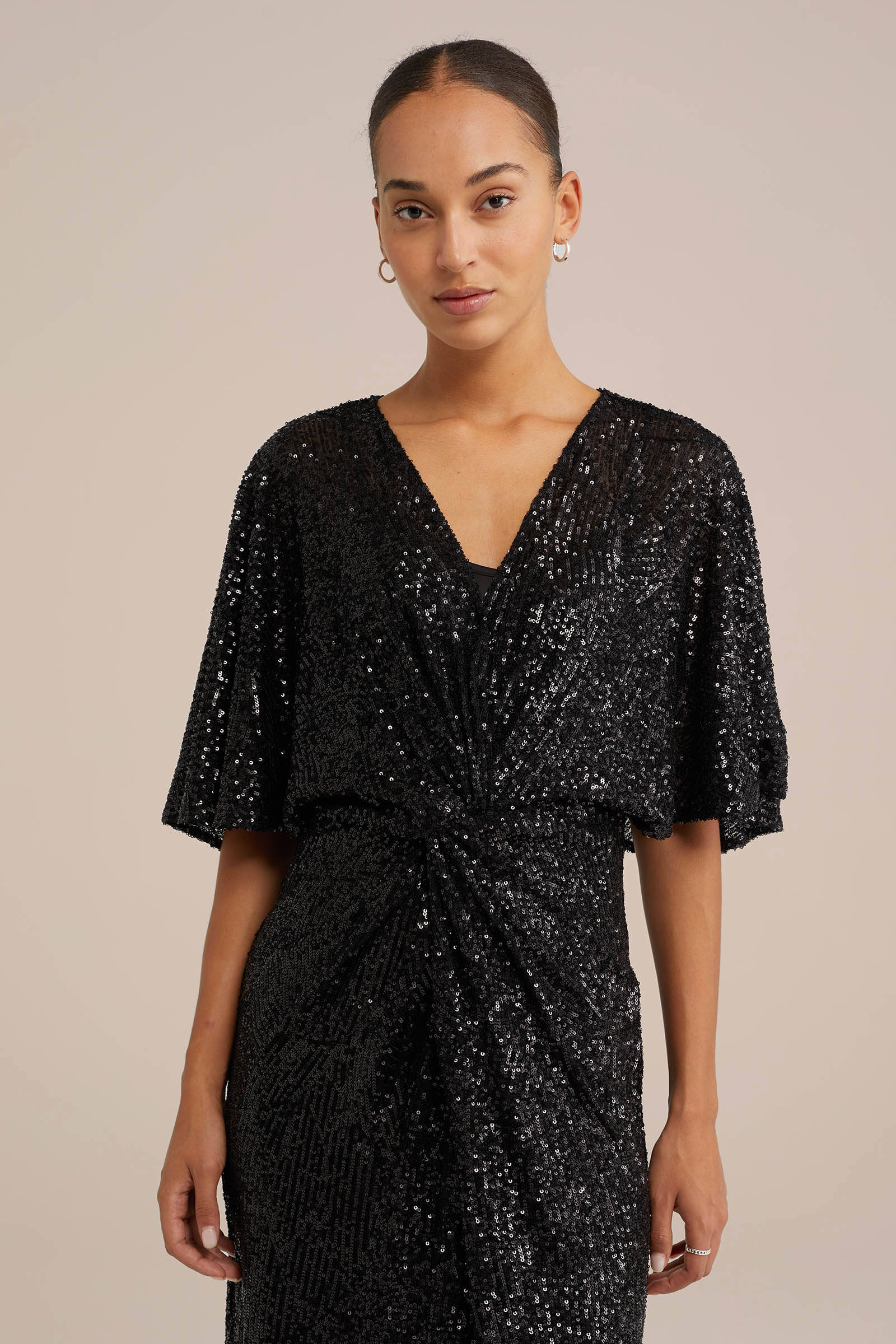 WE Fashion jurk black dessin