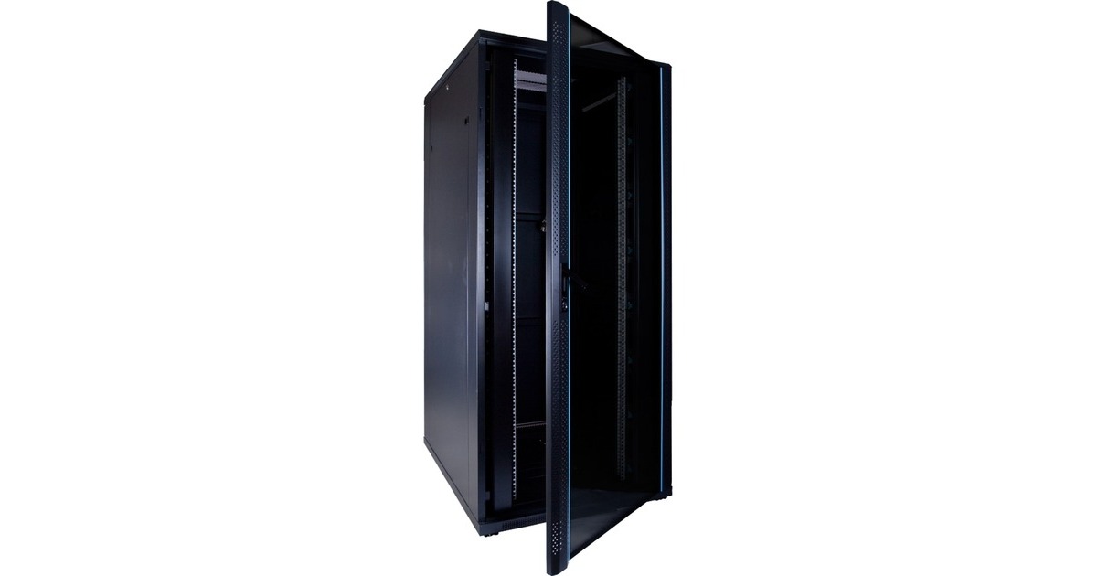 DSI37U serverkast met glazen deur - DS8037 server rack  (Zwart, 800 x 1000 x 1800mm)