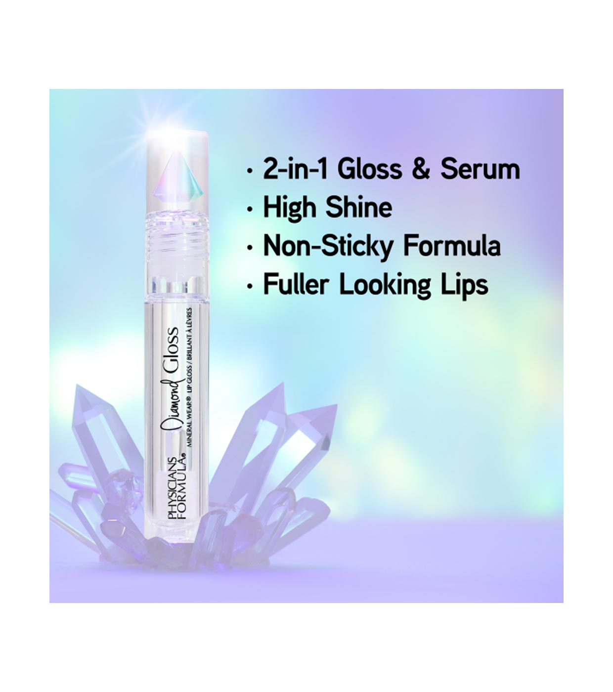 Physicians Formula - Brilho labial Mineral Wear Diamond Gloss - Crystal Clear