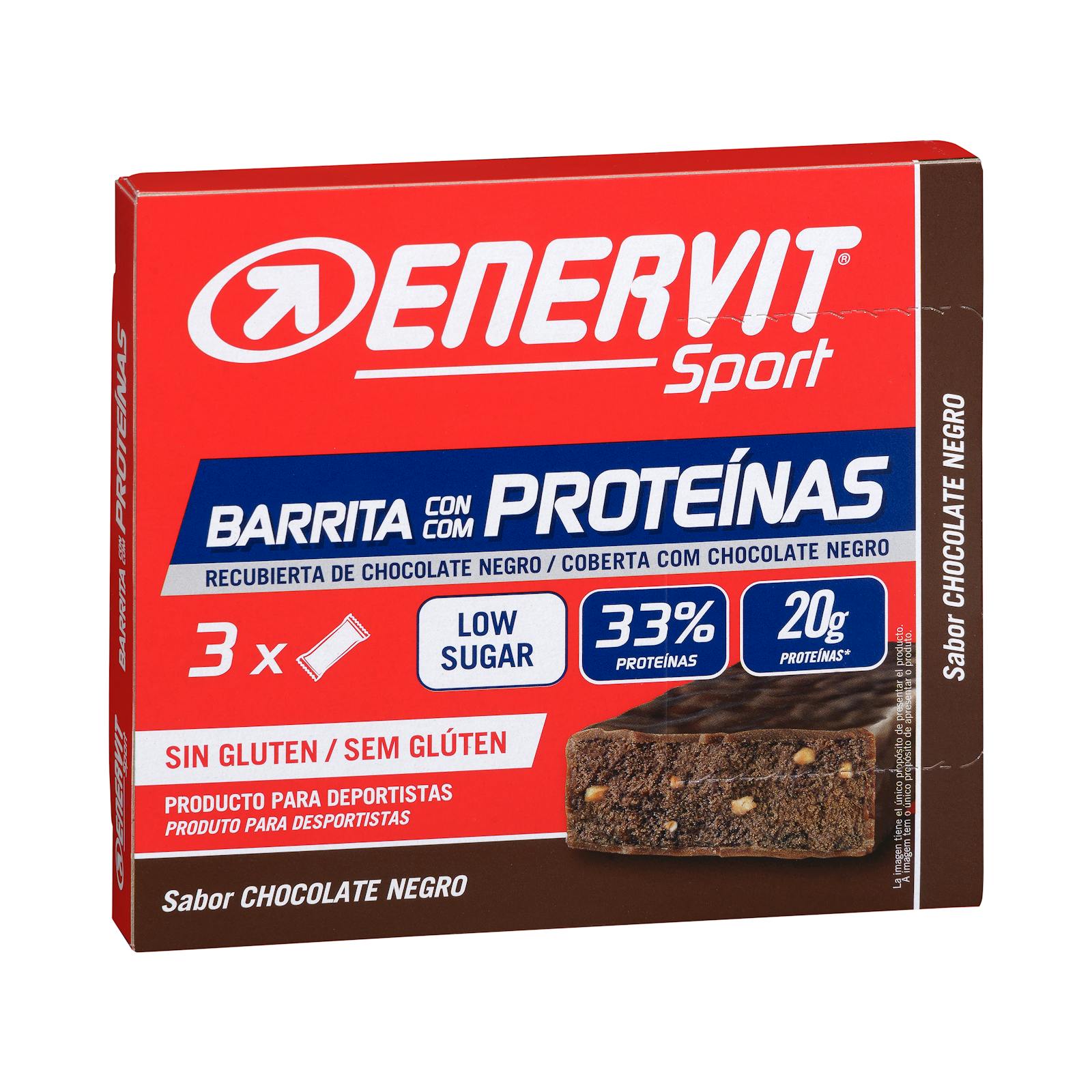 Barre protéinée Enervit Sport au goût de chocolat noir