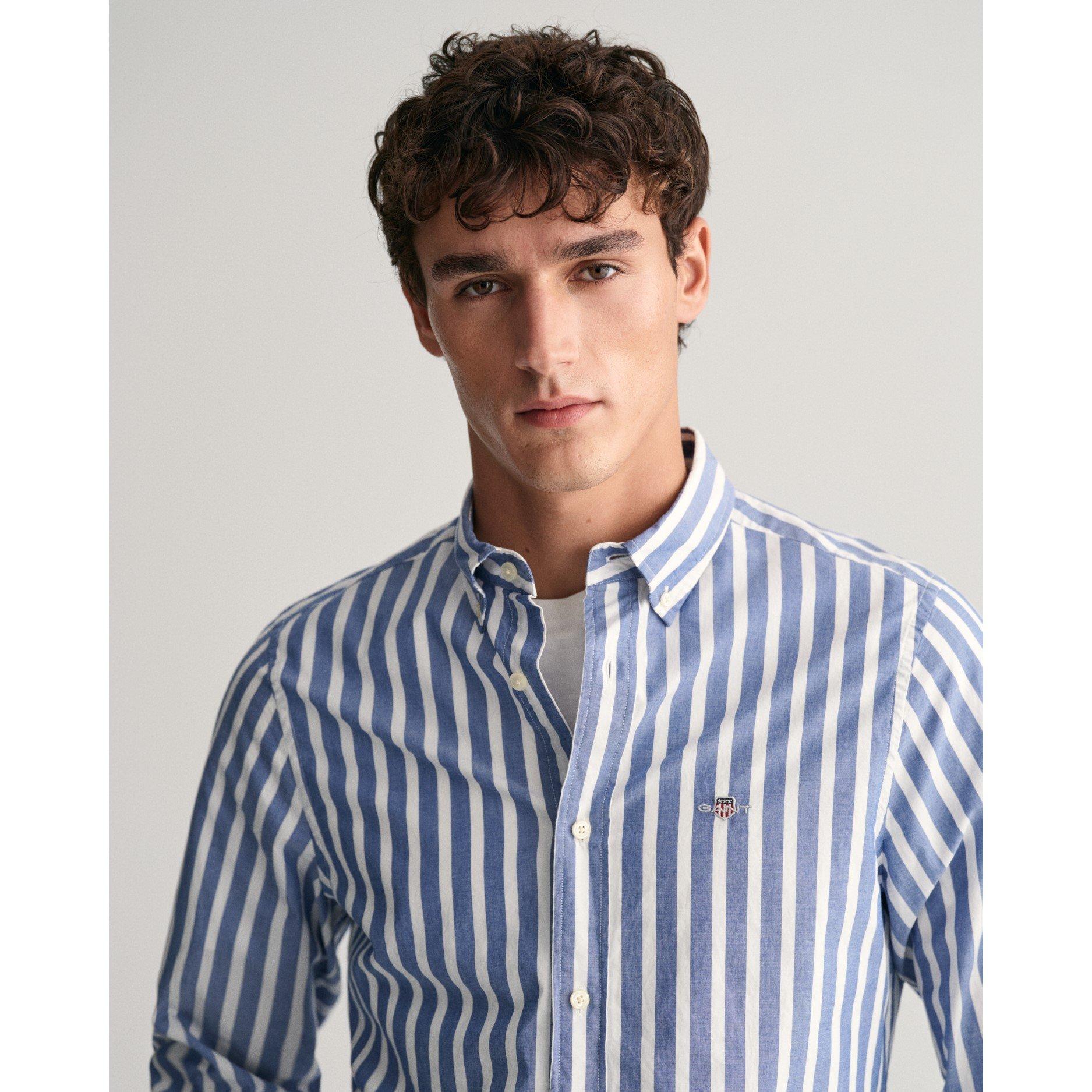 Gant REG WIDE POPLIN STRIPE SHIRT COLLEG