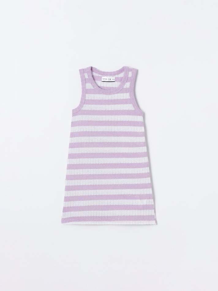 Vestido de malha com corte brilhante - Malva