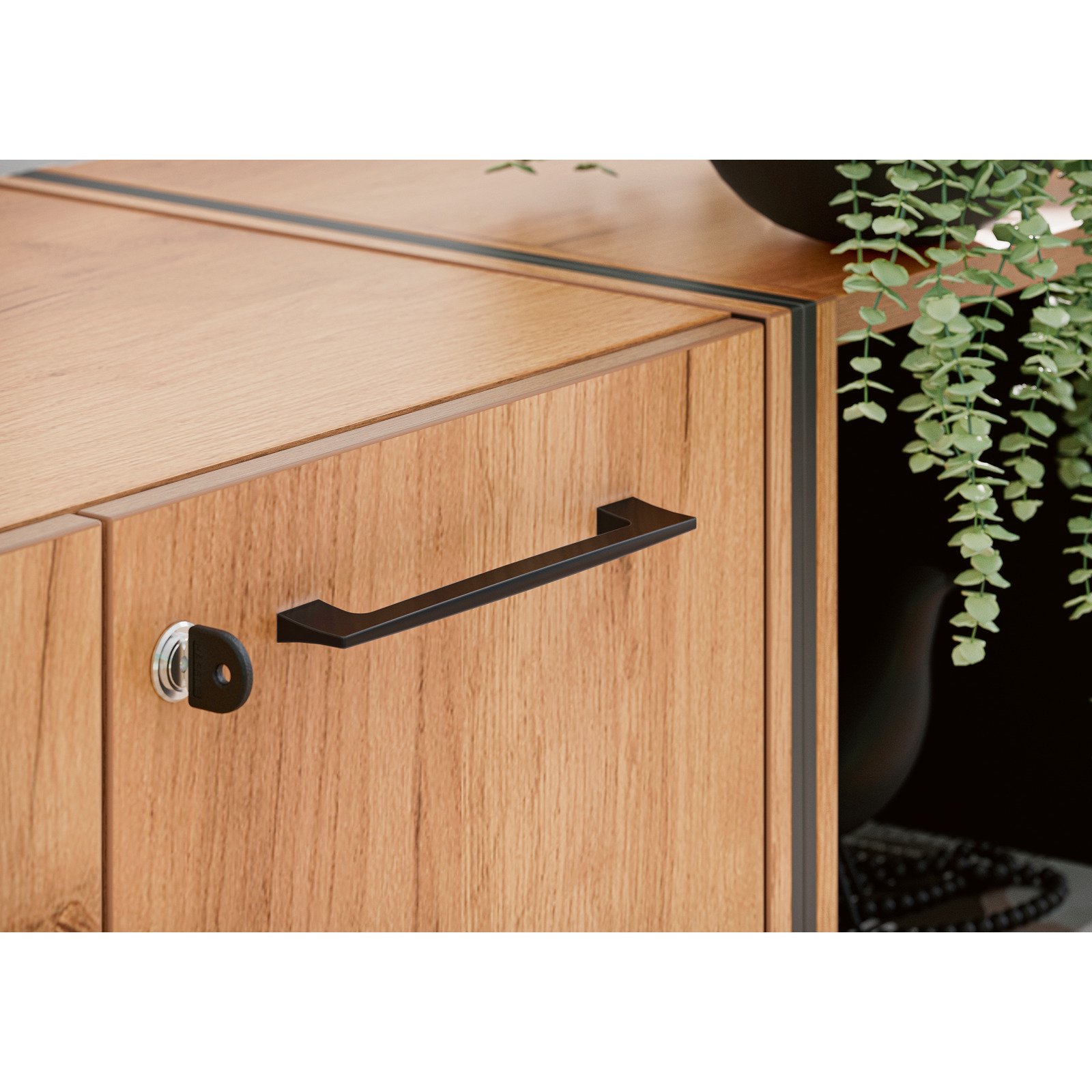 Rollcontainer Vito Dekor Eiche/Graphit-Optik 42 x 54 x 49 cm
