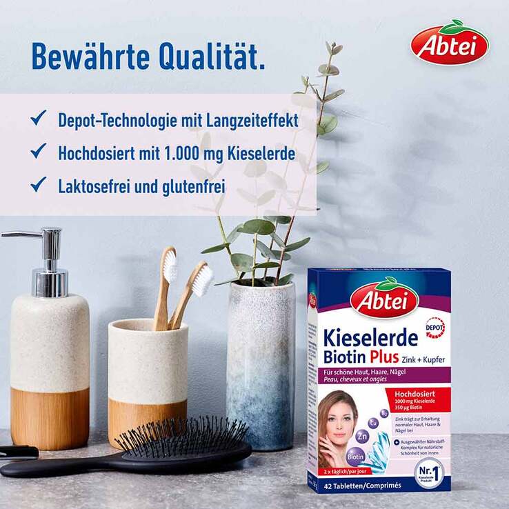 Abtei Kieselerde Biotin Plus Tabletten, 42 St