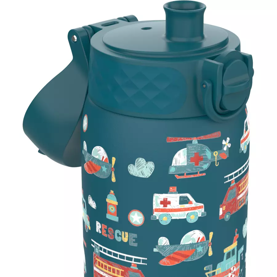 ion8 Kinder-Wasserflasche Edelstahl 400 ml dunkelgrün