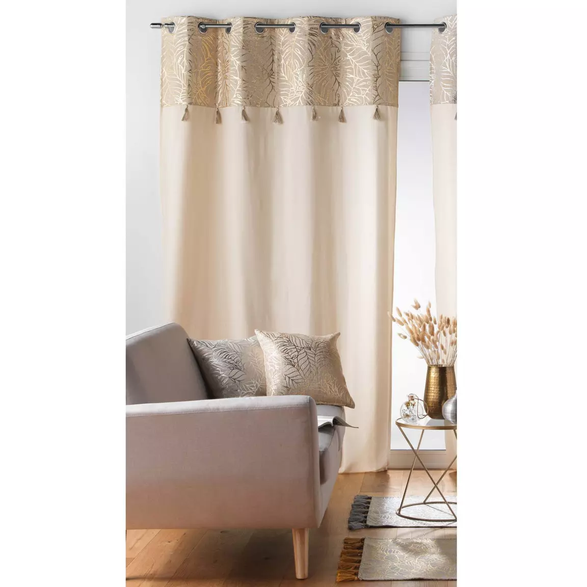 Rideau coton (140 x 240 cm) Solea Or