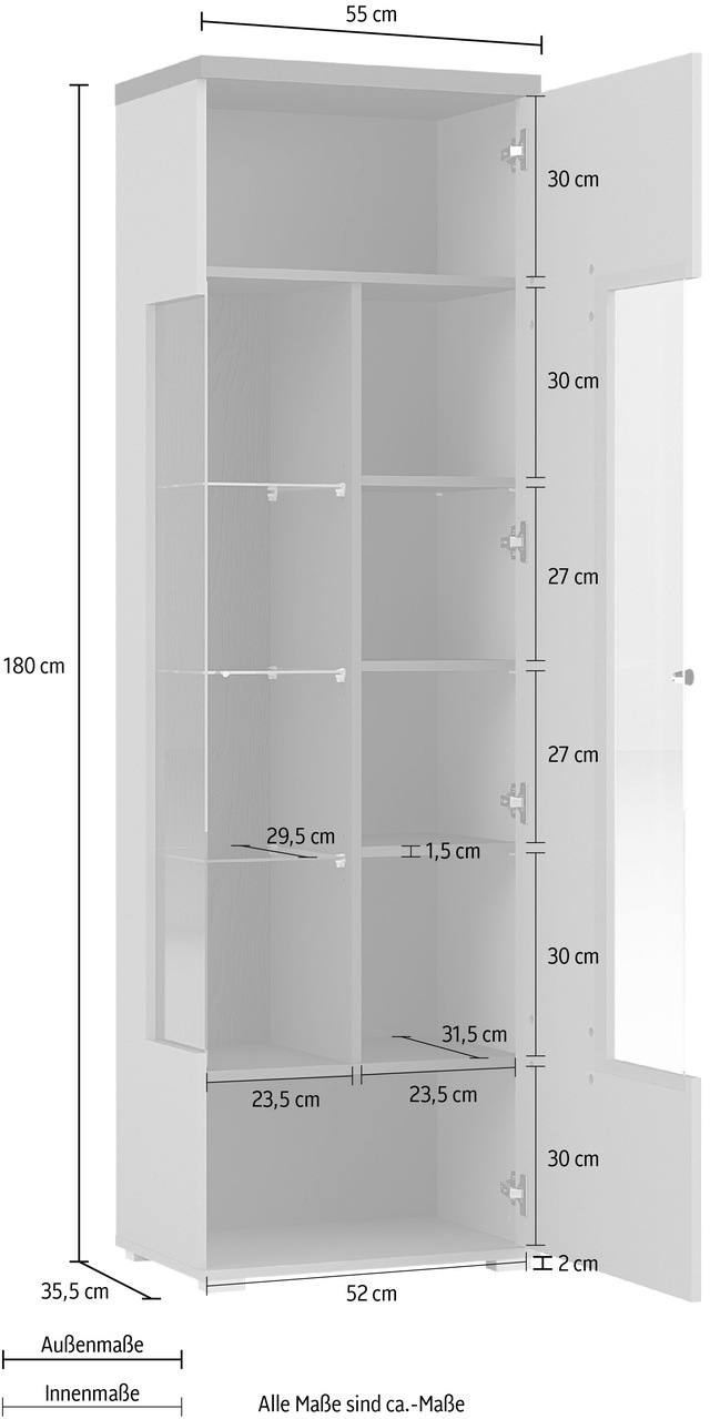 INOSIGN Vitrine »Serio« Breite 55 cm
