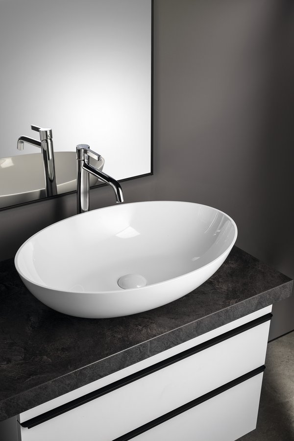 Polysan Banera waskom ovaal 60x40cm wit glans