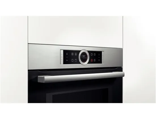 Bosch Serie | 8 CMG633BS1 - Kombinationsovn - til indbygning - niche - bredde: 56 cm - dybde: 55 cm - højde: 45 cm - med selv-rengøring - inox