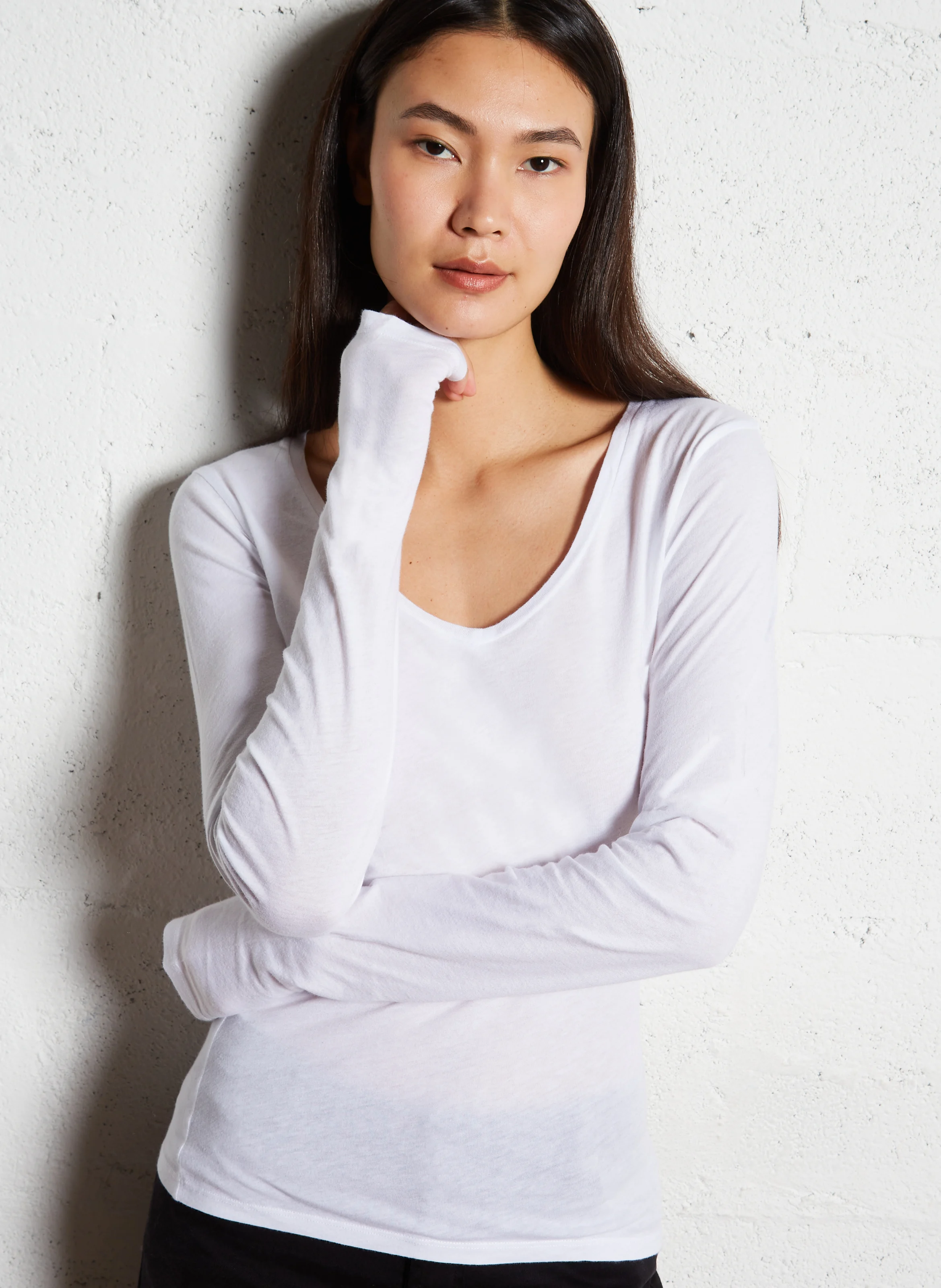 XOUBOW - Tee-shirt manches longues en coton bio | Blanc