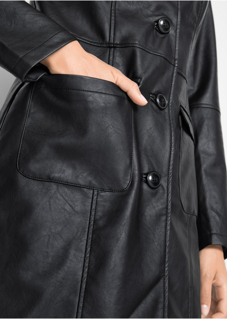 Manteau avec revers, cintré
