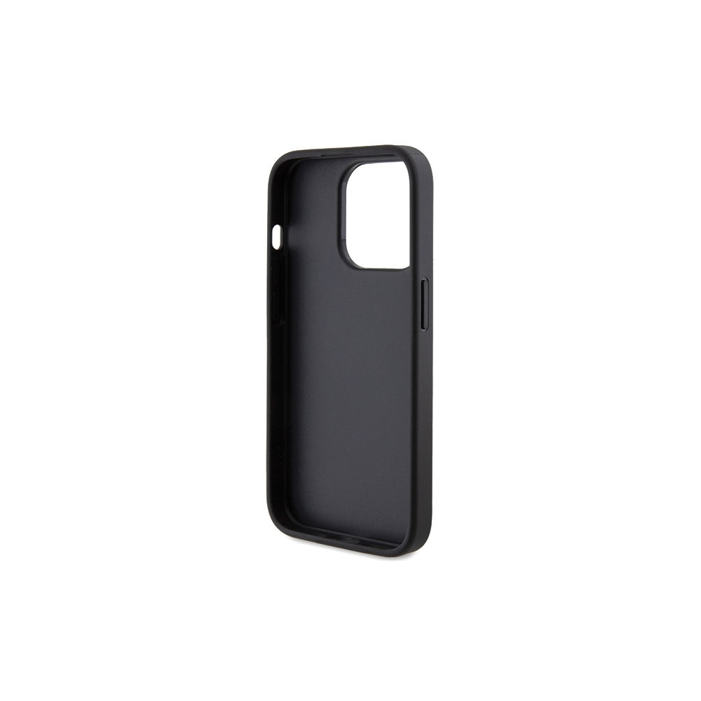 iPhone 15 Pro Hardcase Hülle Big Glitter Script (GUHCP15LHG4SGK) - Schwarz / Transparent