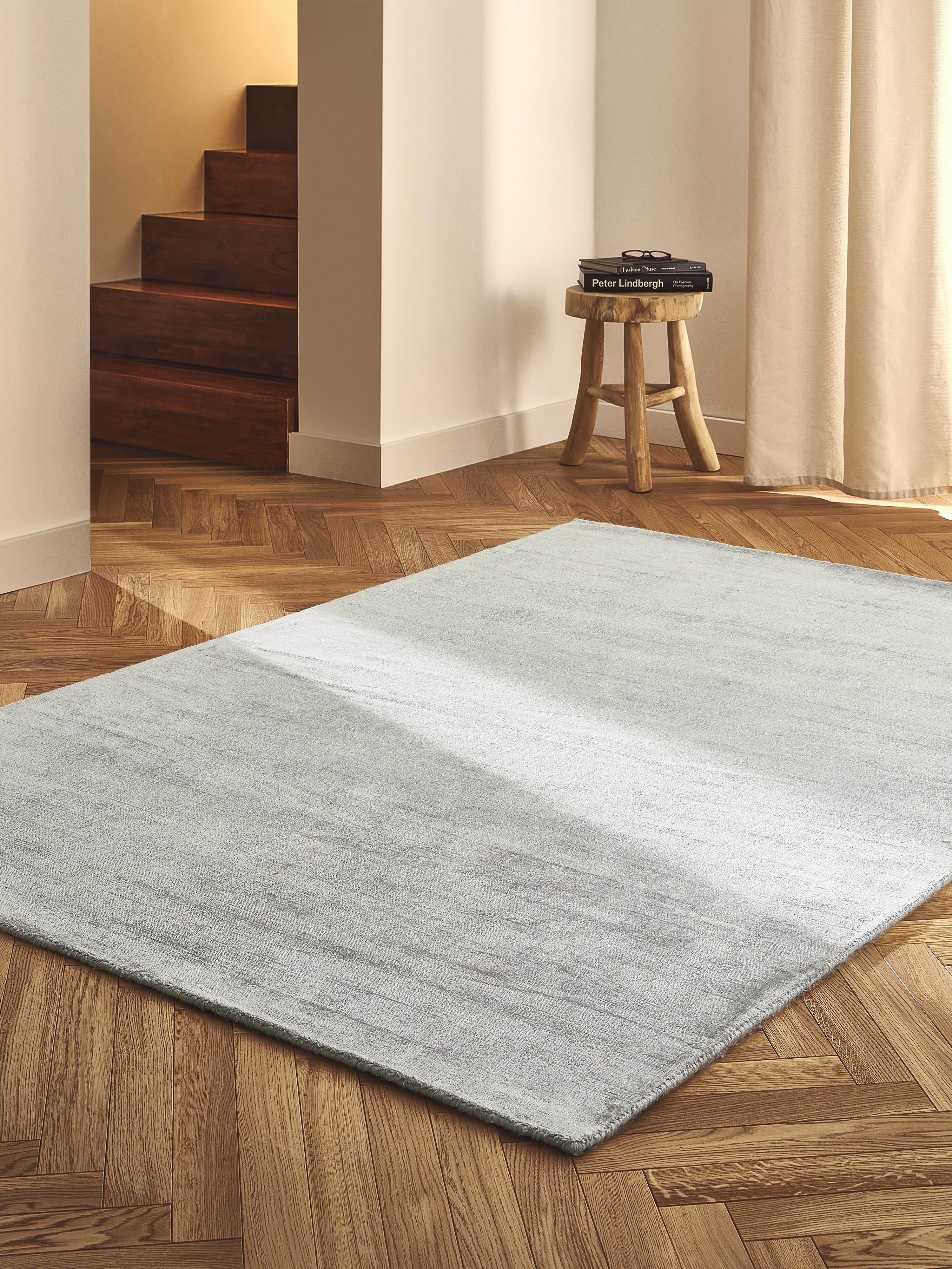 Handgeweven viscose vloerkleed Jane