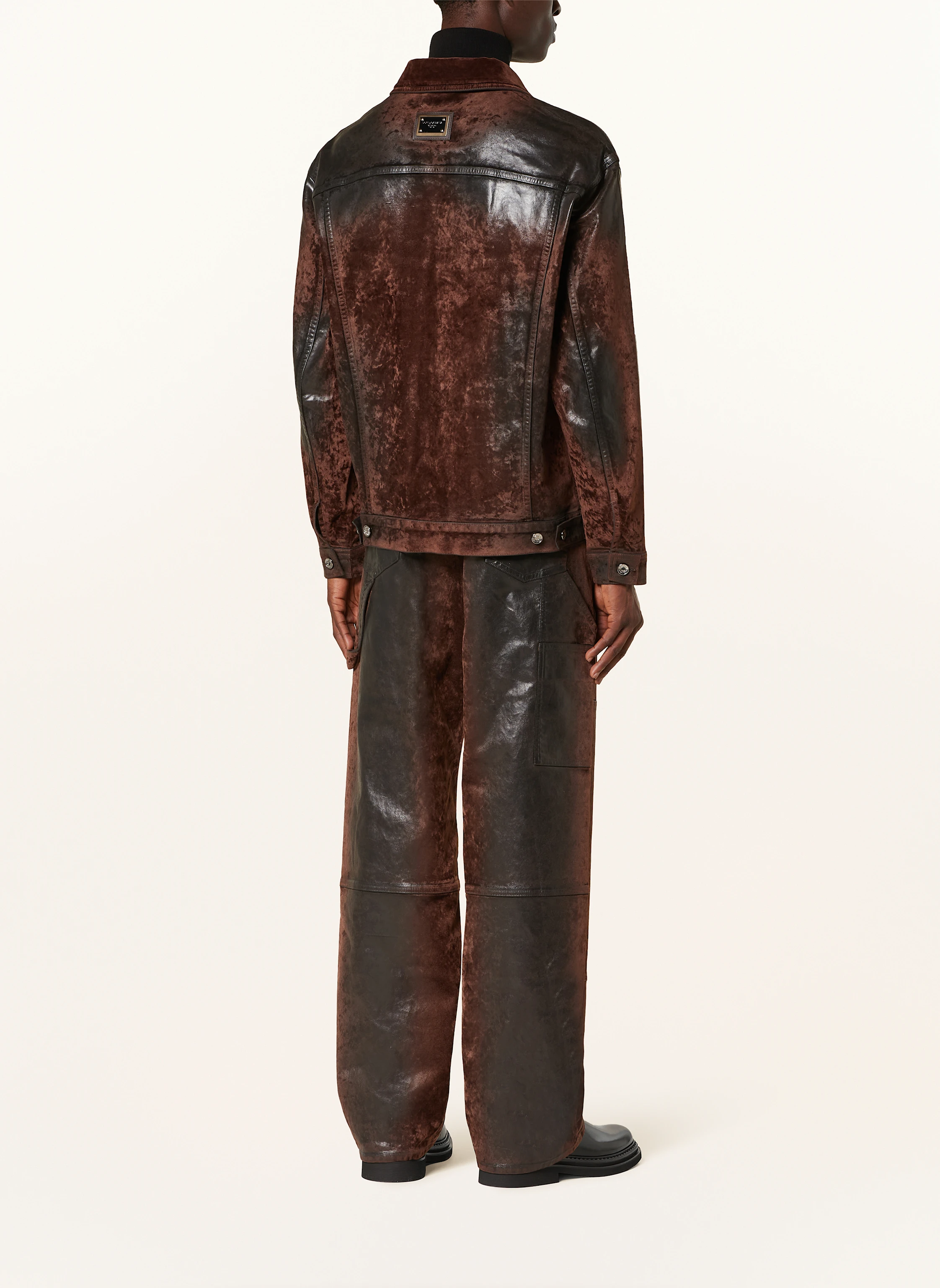 DOLCE & GABBANA Jacke in Lederoptik