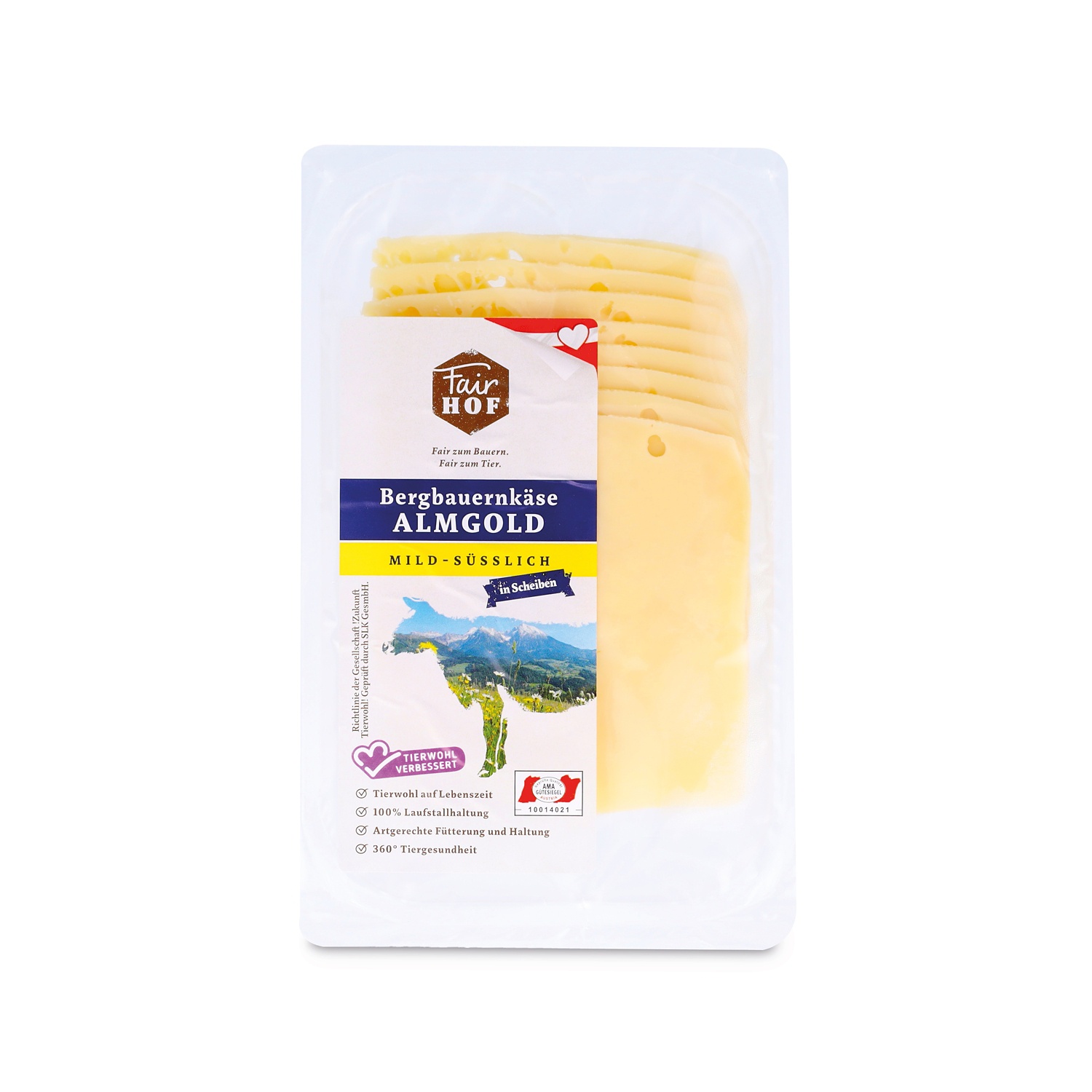 FAIR HOF Heimische Käsescheiben, Almgold 200 g