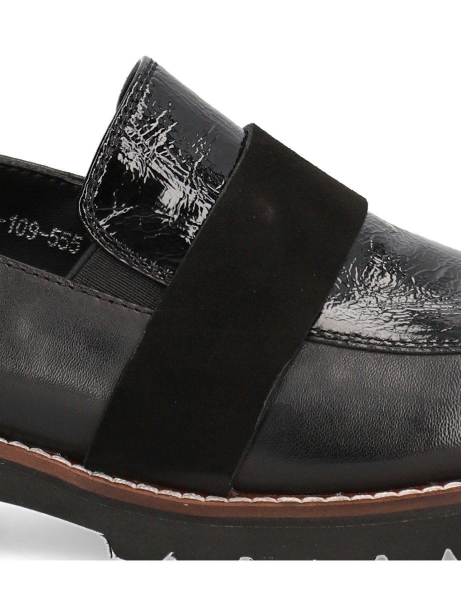Lederkombination Slipper