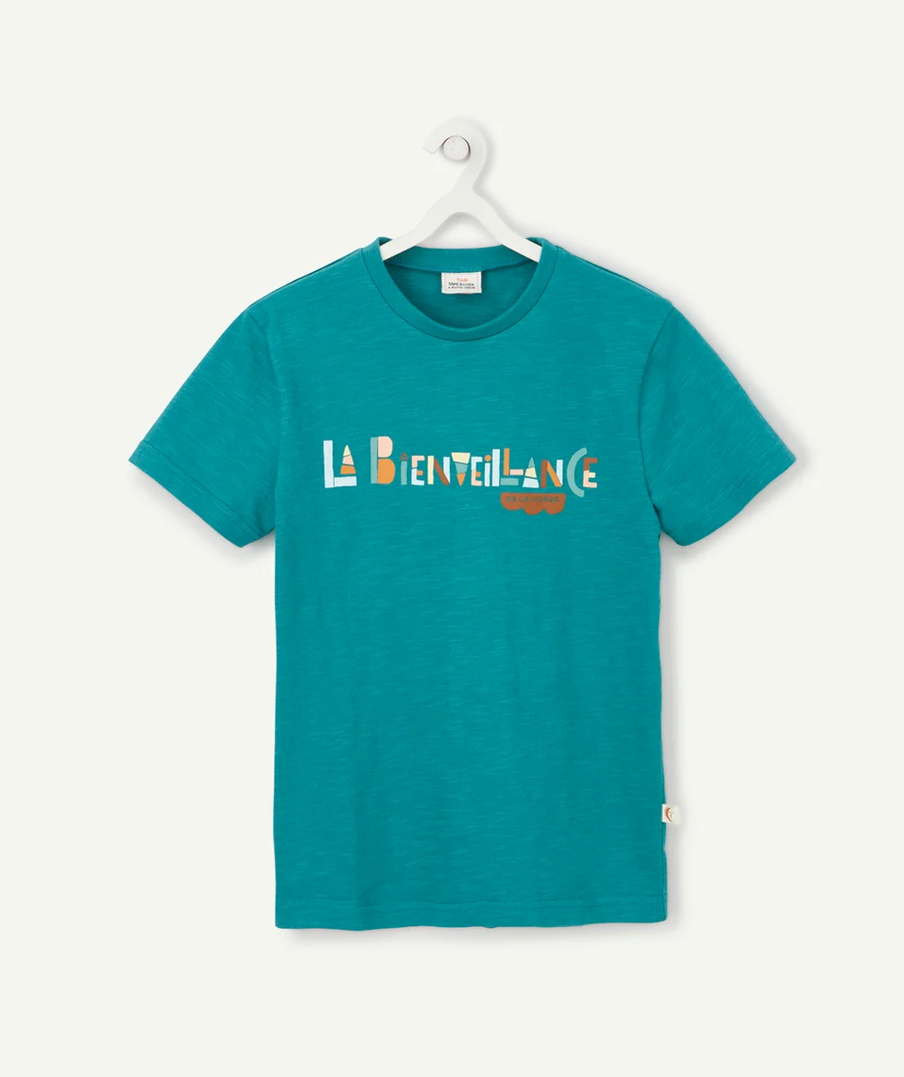 COSMIC VIBES - T-SHIRT VERT VIERGE EN COTON BIO ENFANT
