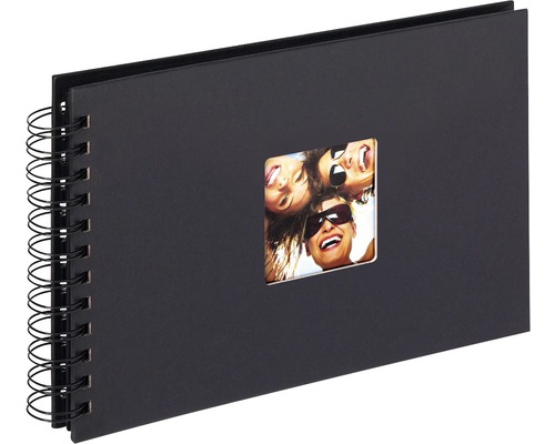 Spiraalalbum Fun zwart 23x17 cm