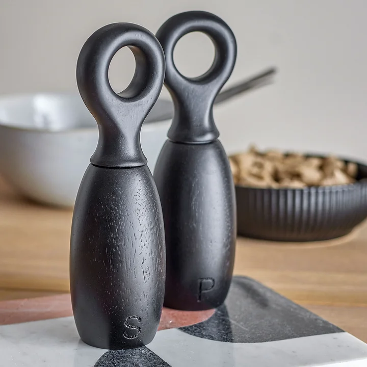 Bloomingville - Martim Salz- und Pfeffermühle, schwarz (2er- Set)