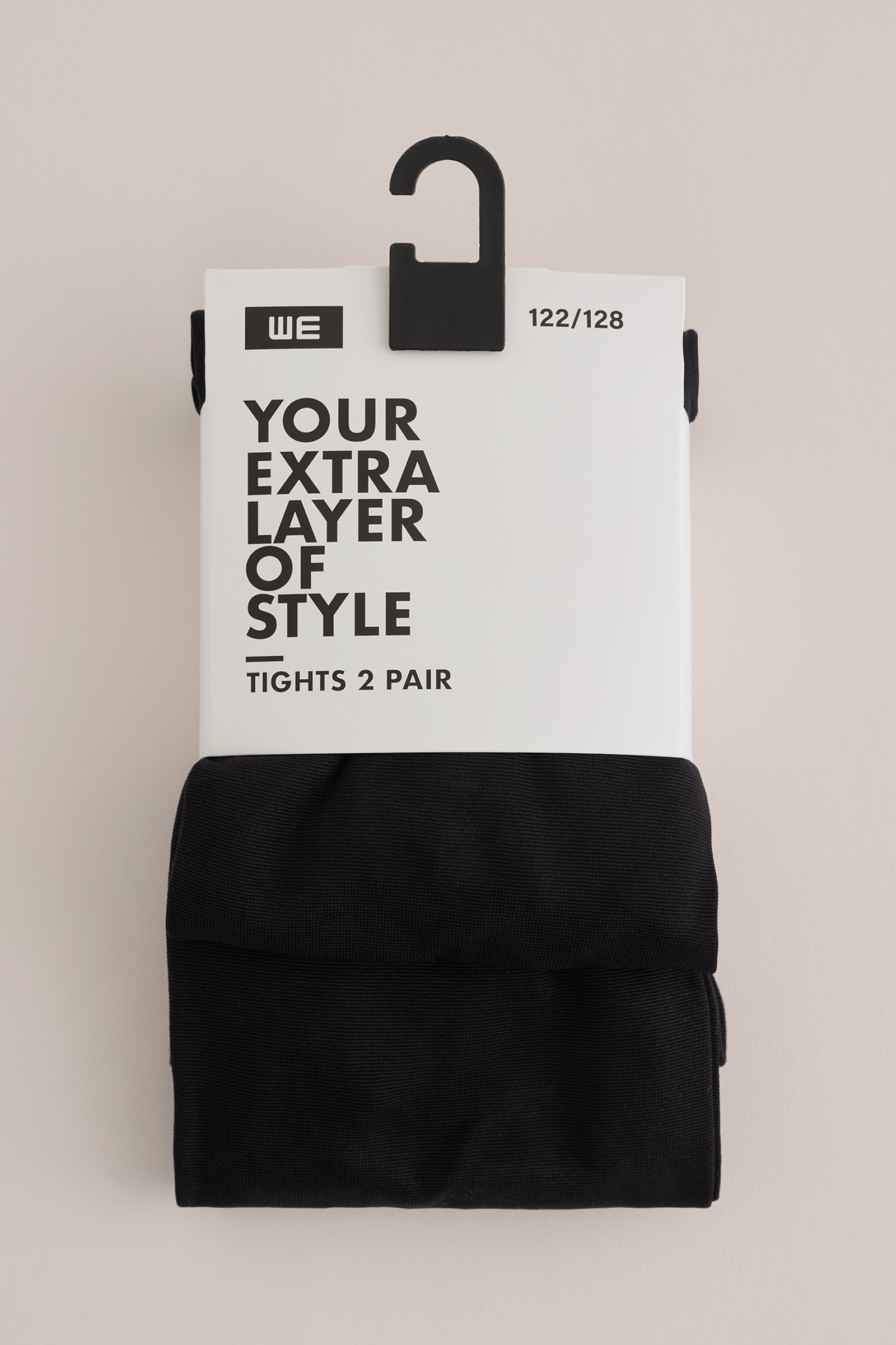 Meisjes panty 2-pack, 50 denier WE Fashion Zwart