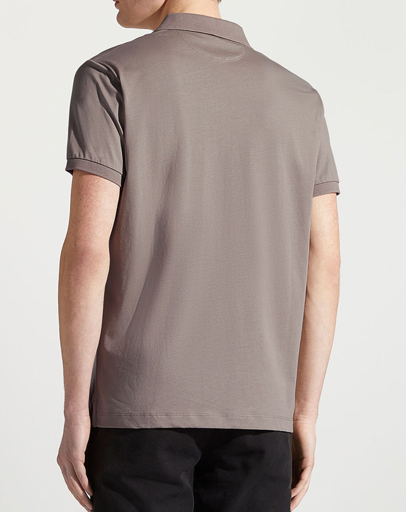 Hackett London Polo en Jersey Regular Fit uni Smart taupe